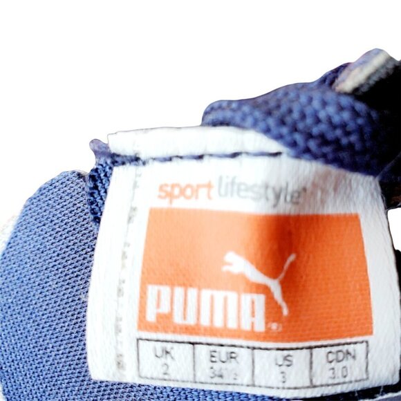 Puma blue-White junior soccer trainers cleats. size 3 - Picture 7 of 8